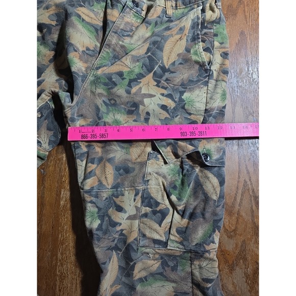 Vintage  Camo Double Knee Cargo Pants Men's 34x36 Hunting USA Made Adjustable - Picture 10 of 13